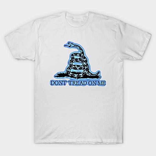 Blue Gadsden (Transparent Large Design) T-Shirt by Aeriskate